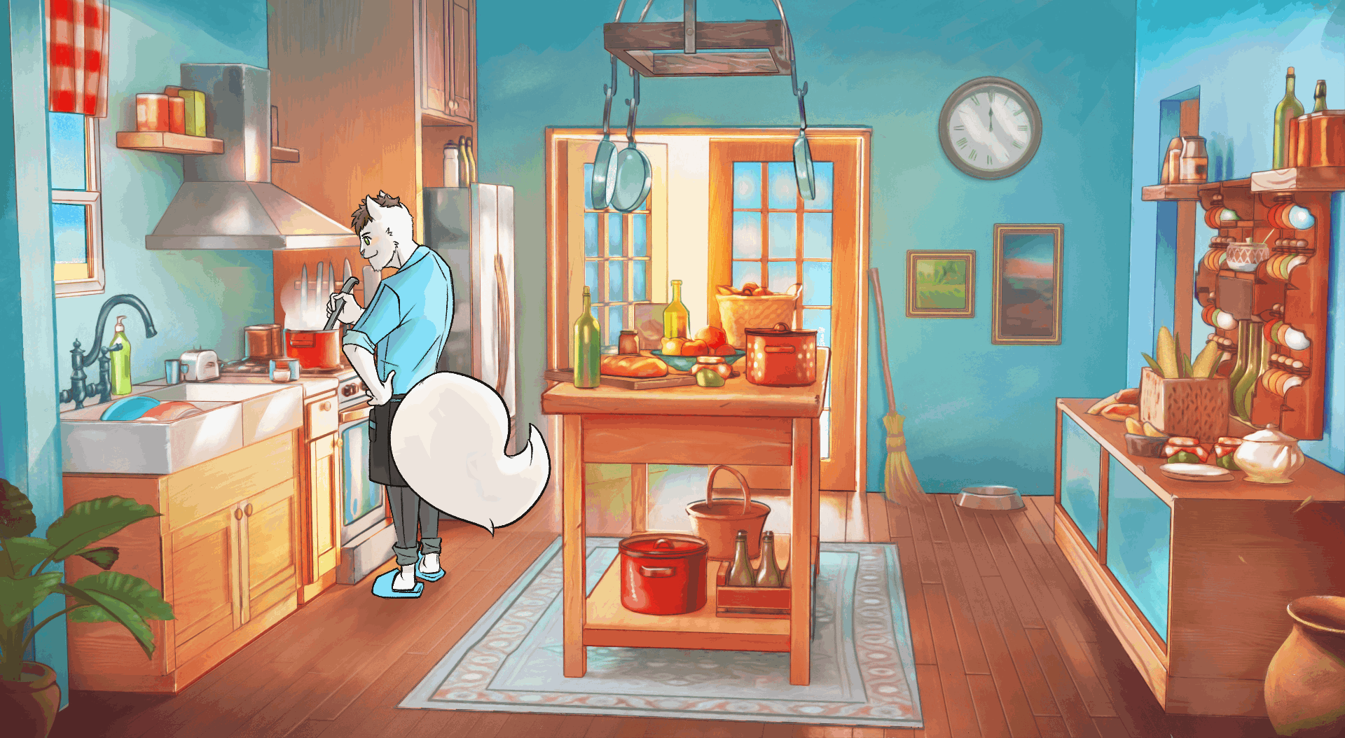 Commission. Charatcer Animated by SabDrawsArt. Background art by Ilija Mandi (https://www.artstation.com/petrucci)